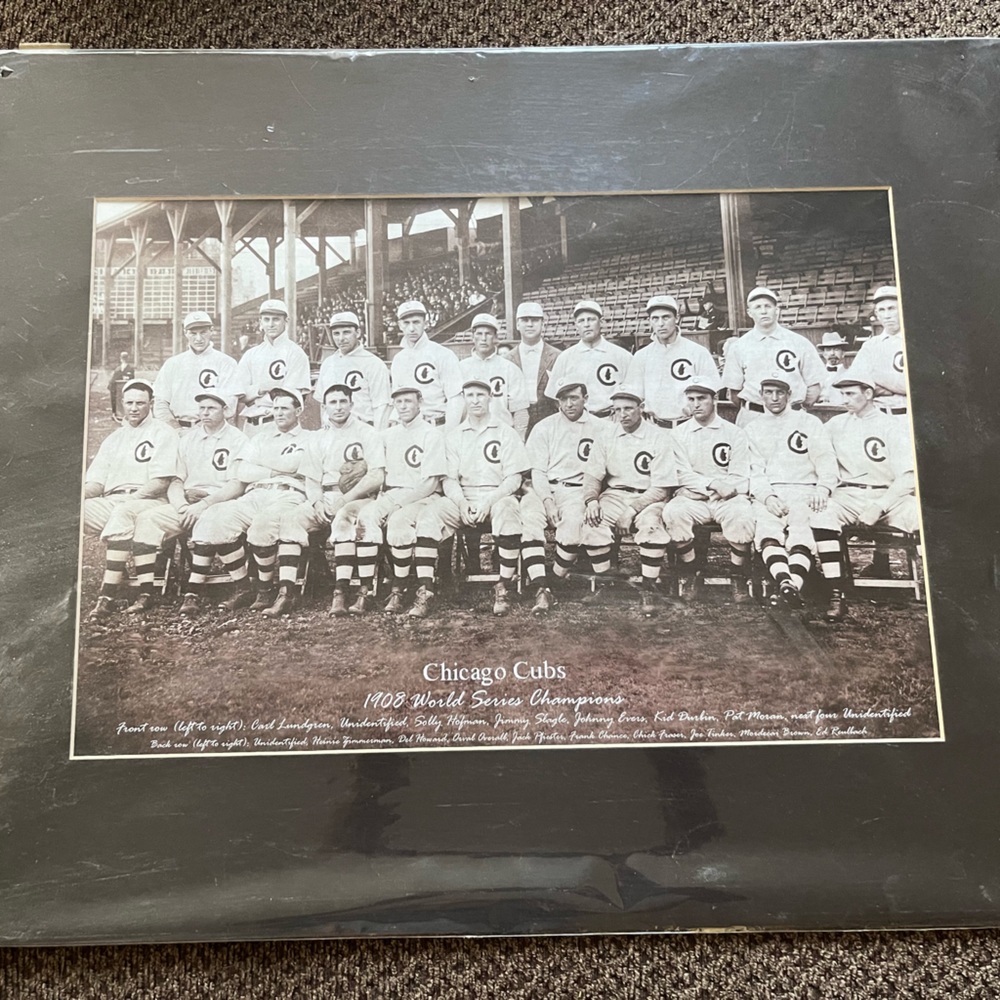 New! Vintage Chicago Cubs 1908 Workd Series Photo